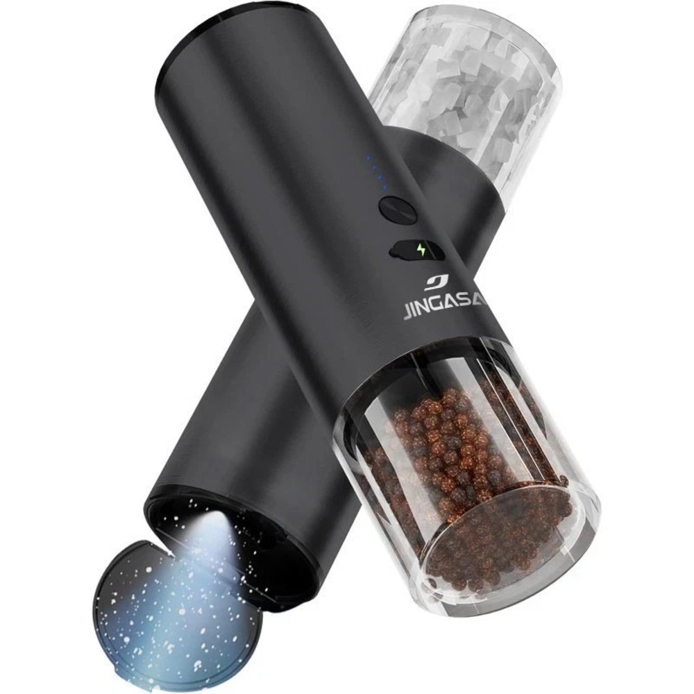 Electric Salt and Pepper Grinder Set USB‎ Rechargeable Automatic Shakers Set New